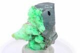 Highly Fluorescent Hyalite Opal on Aquamarine Crystals - Namibia #281640-3